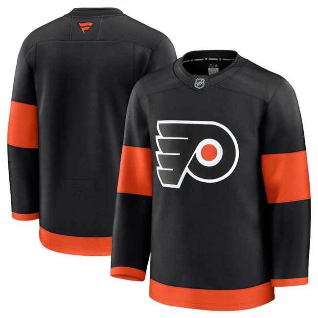 Mens Philadelphia Flyers Custom Black 2024-25 Alternate Stitched Hockey Jersey->customized nhl jersey->Custom Jersey